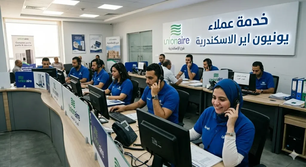 مقر خدمة عملاء يونيون اير بالاسكندرية.