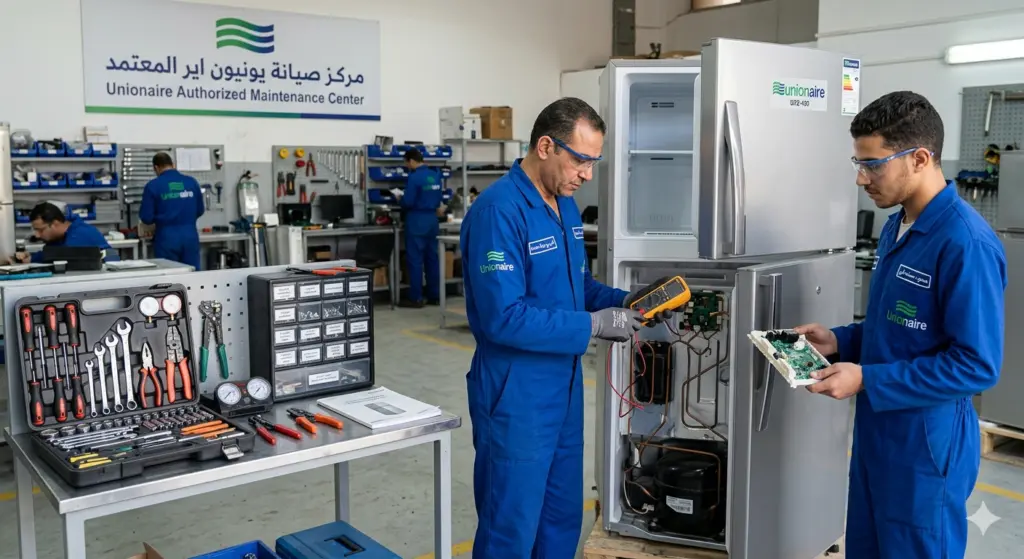 خدمات فحص ومعالجة اعطال الاجهزة المنزلية داخل مركز صيانة يونيون اير