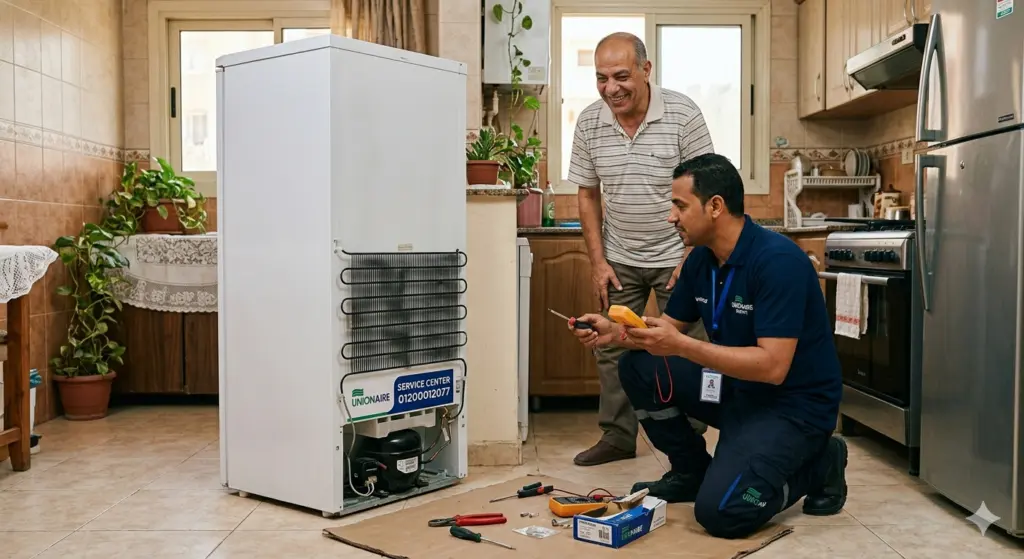 اصلاح اعطال ثلاجة منزلية داخل منزل العميل