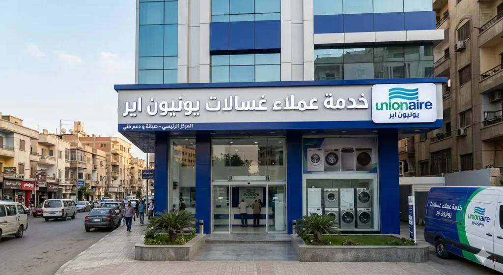 صورة توضح خدمة عملاء غسالات الملابس