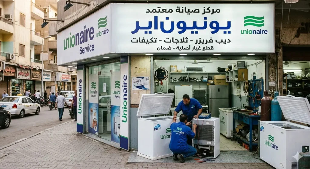 خدمات اصلاح اعطال ديب فريزر من ماركة يونيون اير