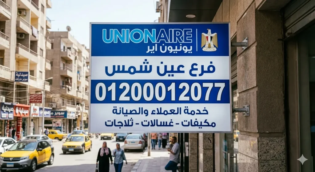 صورة توضح رقم صيانة يونيون اير عين شمس