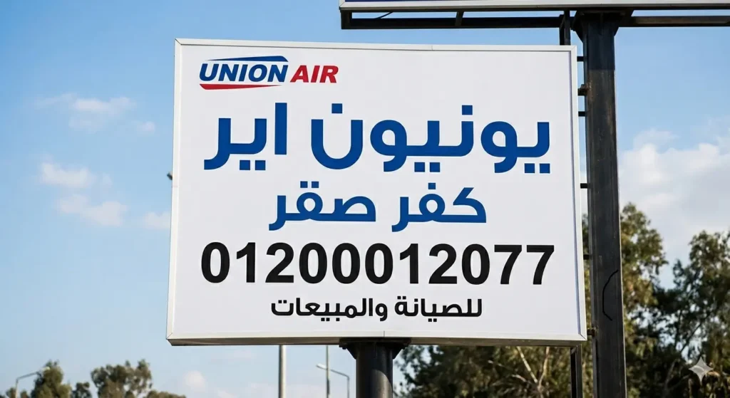 صورة توضح رقم صيانة يونيون اير في كفر صقر