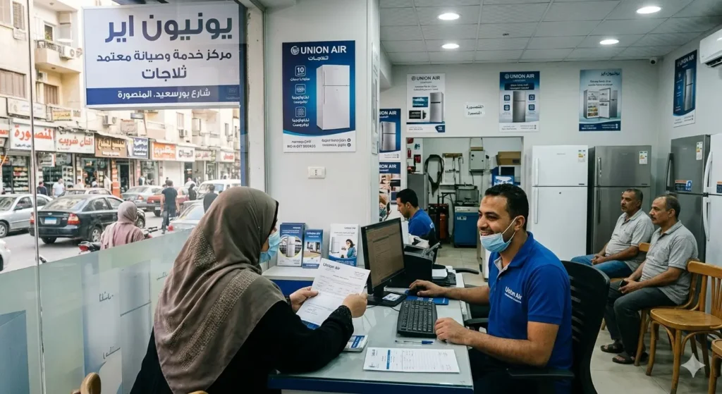 خدمة عملاء صيانة ثلاجات يونيون بالمنصورة