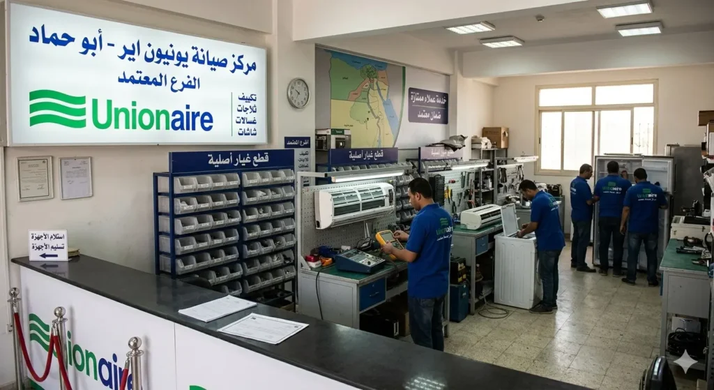 صورة توضح مركز صيانة اجهزة يونيون اير في ابو حماد بالشرقية