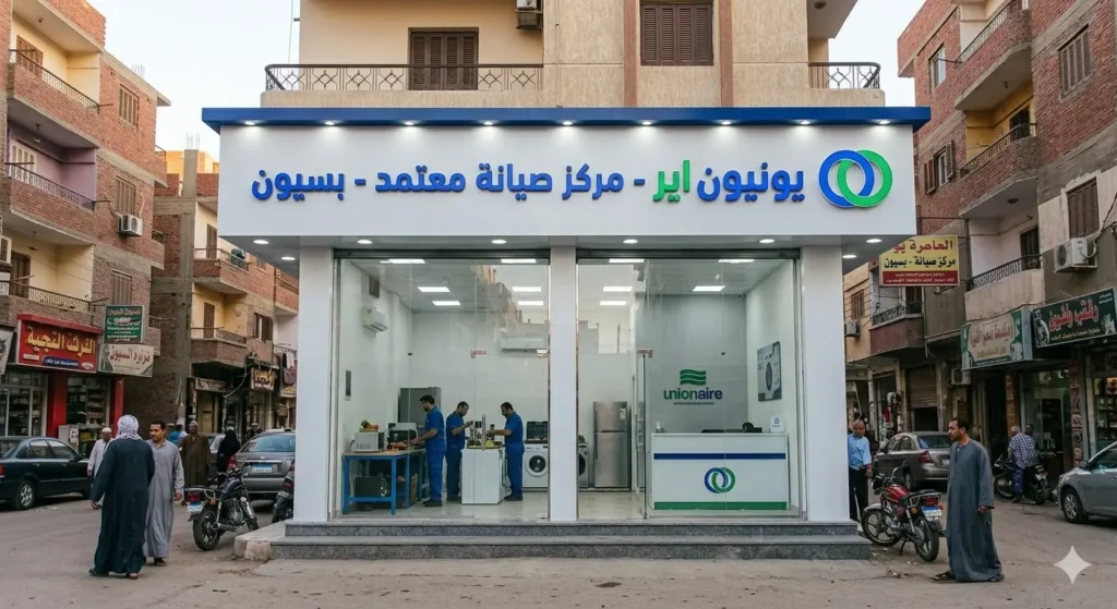 صورة توضح مركز صيانة يونيون اير في بسيون بالغربية