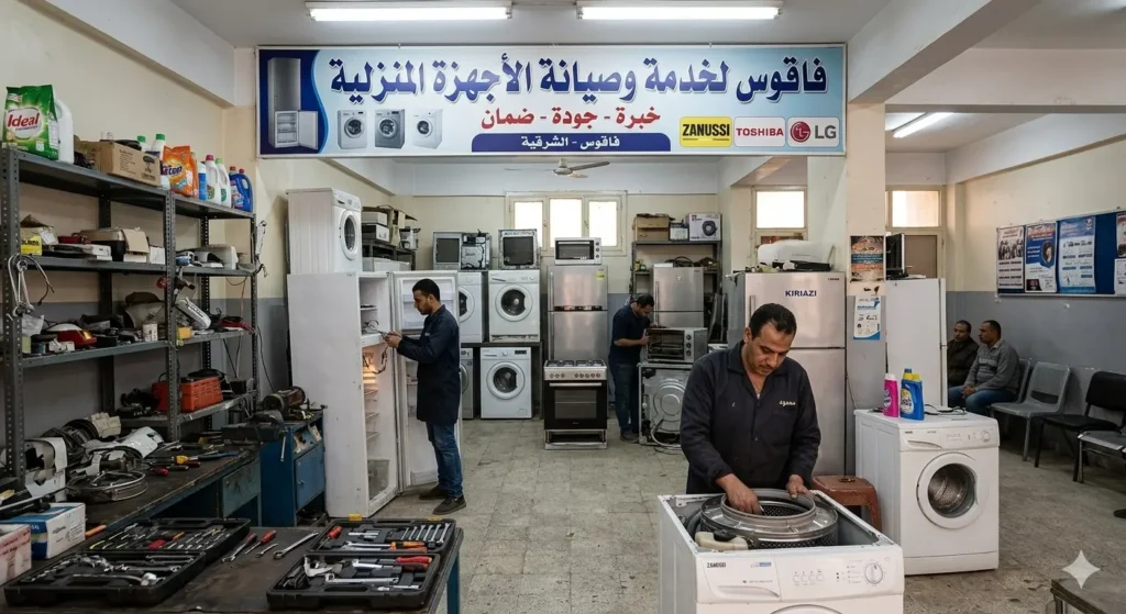صورة توضح مركز صيانة اجهزة يونيون اير في فاقوس من الداخل
