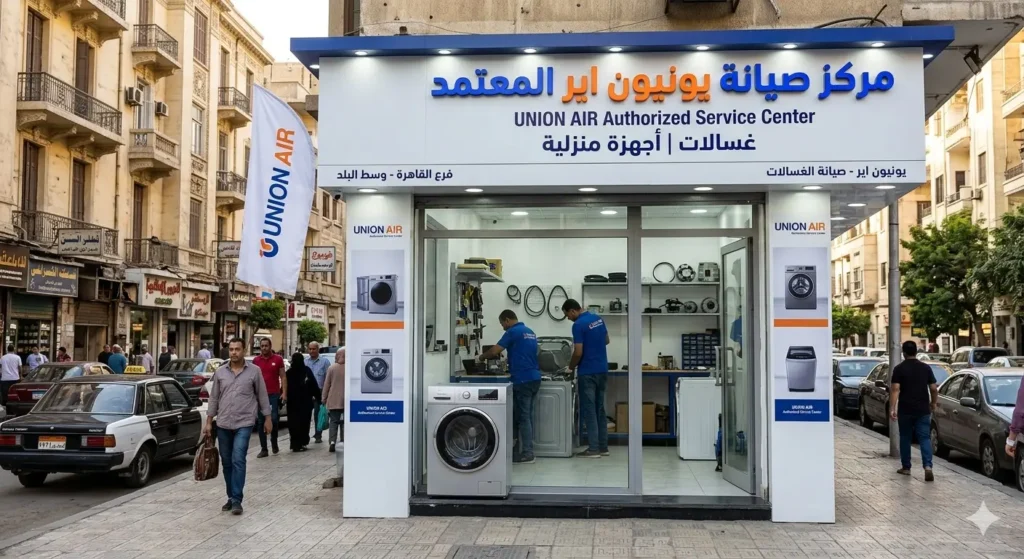 صورة توضخ مركز صيانة اعطال غسالات يونيون اير بالقاهرة.