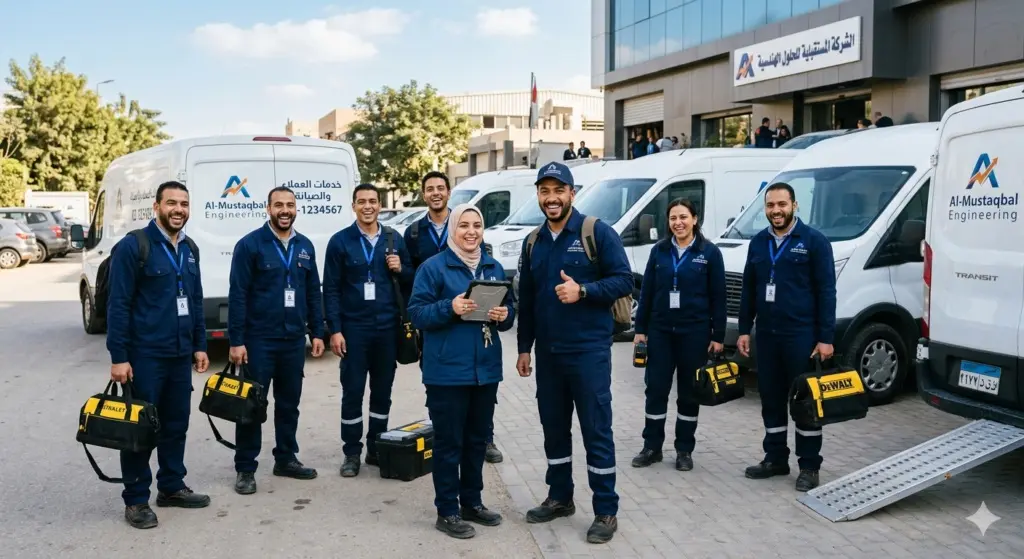 صورة توضيحية حول فريق مركز صيانة يونيون اير بنها