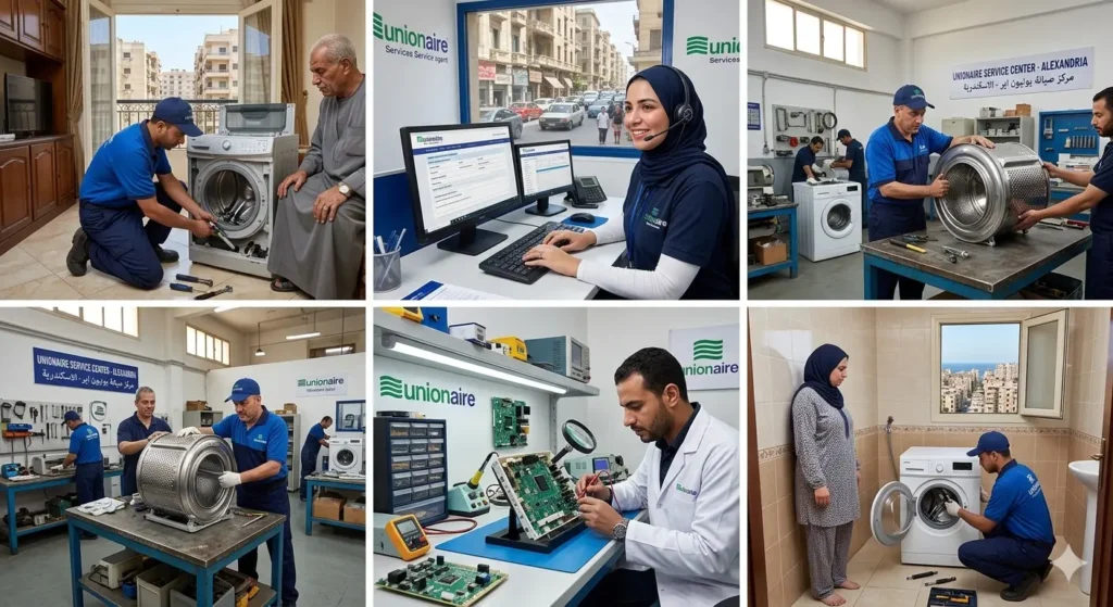 صورة مجمعة حول خدمات مراكز الصيانة
